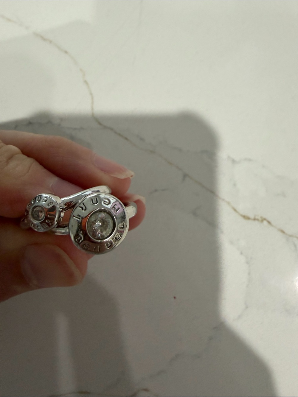 Henri Bendel Silver Crystal Accent Women’s Ring Set